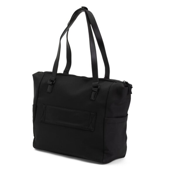 JOAN & DAVID Black 20in Nylon Travel Tote With Trolley Sleeve - Picture 2 of 2
